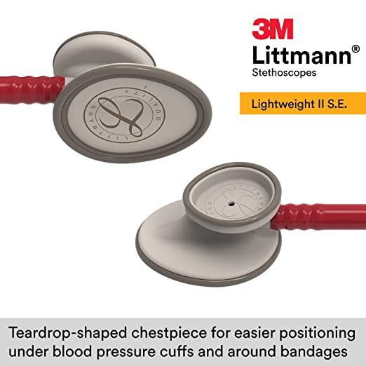 3M Littmann Lightweight II S.E. Stethoscope, Burgundy, 2451